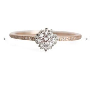 Catbird NYC Japanese Apricot Ring 18k Rose Gold. .267 cts diamond
